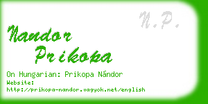 nandor prikopa business card